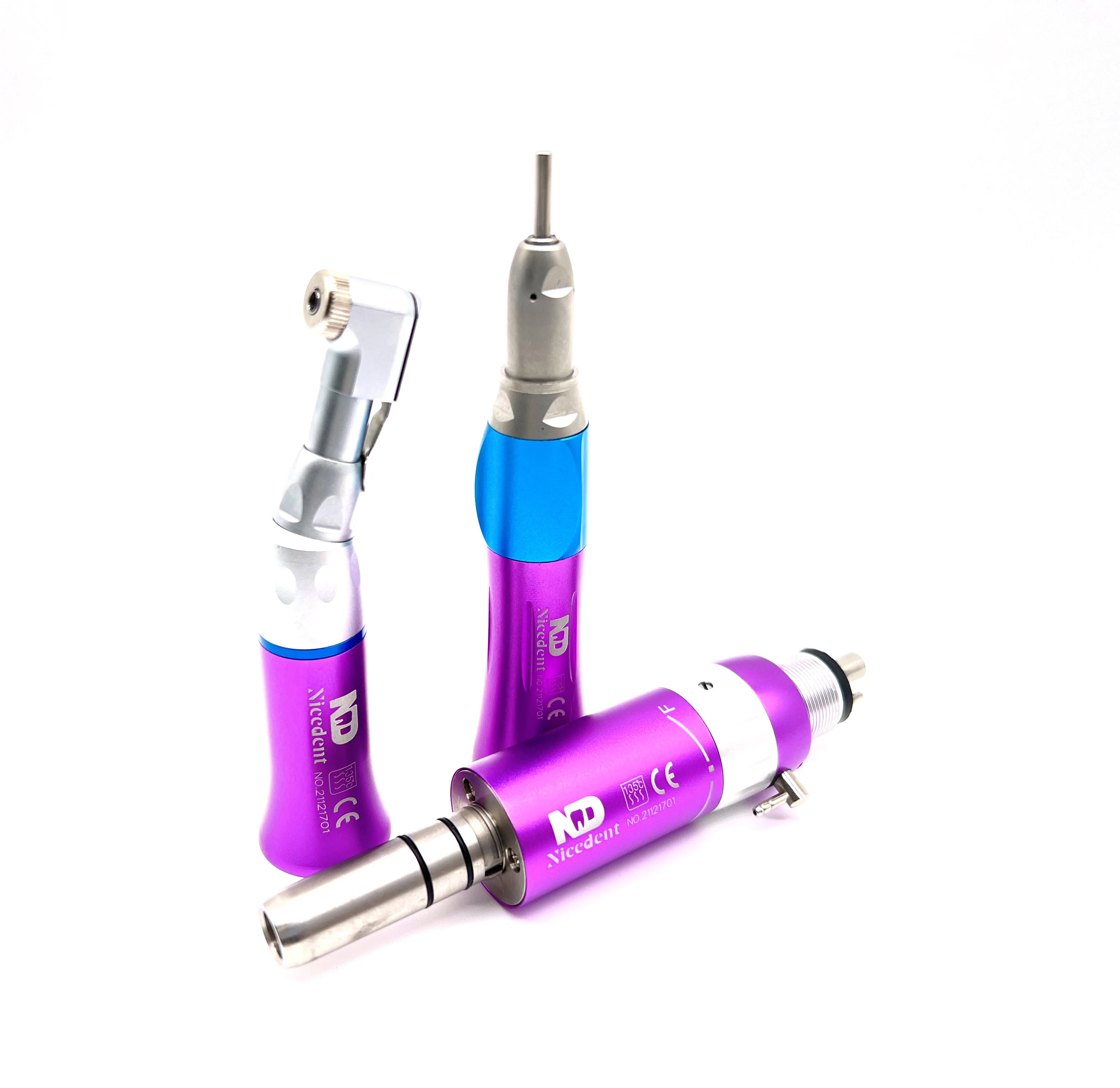 Colorful slow speed dental handpiece set air motor dental contra angle  straight handpiece