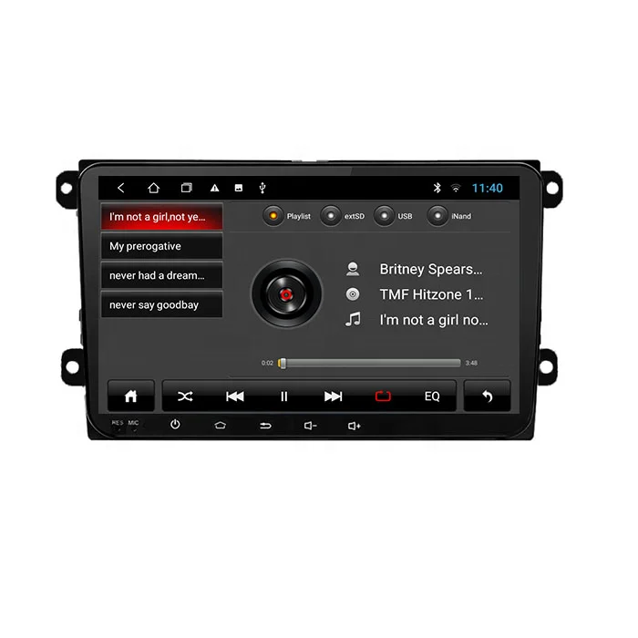 2020 T3 9 inch Quad Core 1GB+16GB Android 9.1 Car Radio for Volkswagen Golf Tiguan Universal VW Player