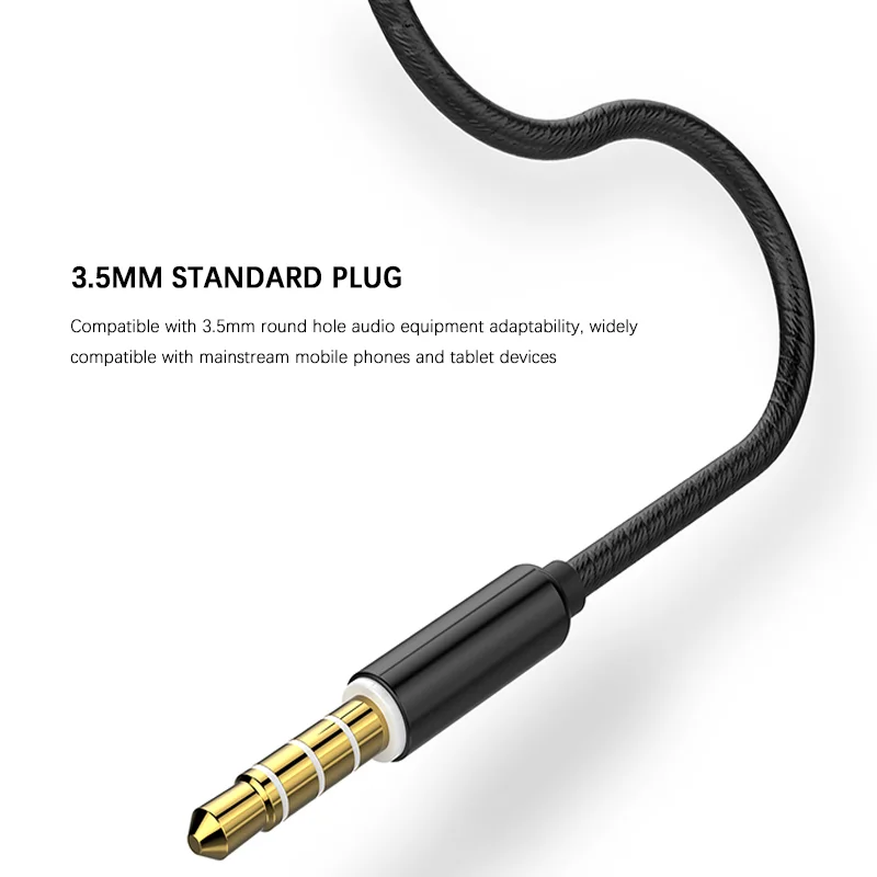 Wired 3.5mm Earphones Music Headphones Microphones Stereo Headset For Mobile Phones