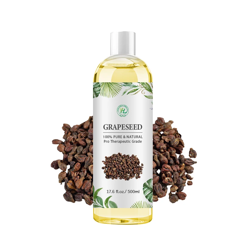 Grapeseed Oil Refined For Skin Care - 100% Pure Natural Cold Pressed Carrier Oil | OEM 500ML