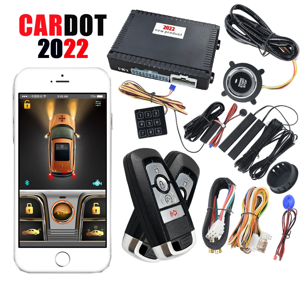 Drop Shipping KOL Cardot Smart Keyless Entry System Start Stop Engine Module Car Security System
