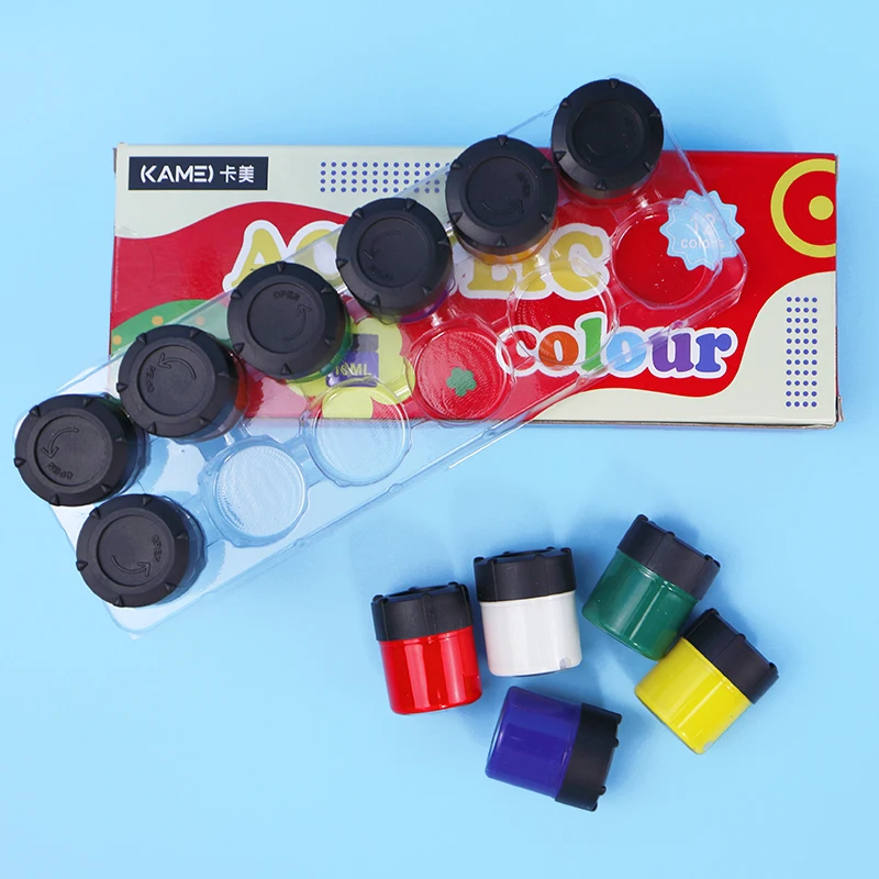 Popular Hot Sell Art Supplies In Acrylic Paints Small Set Pigment Tray