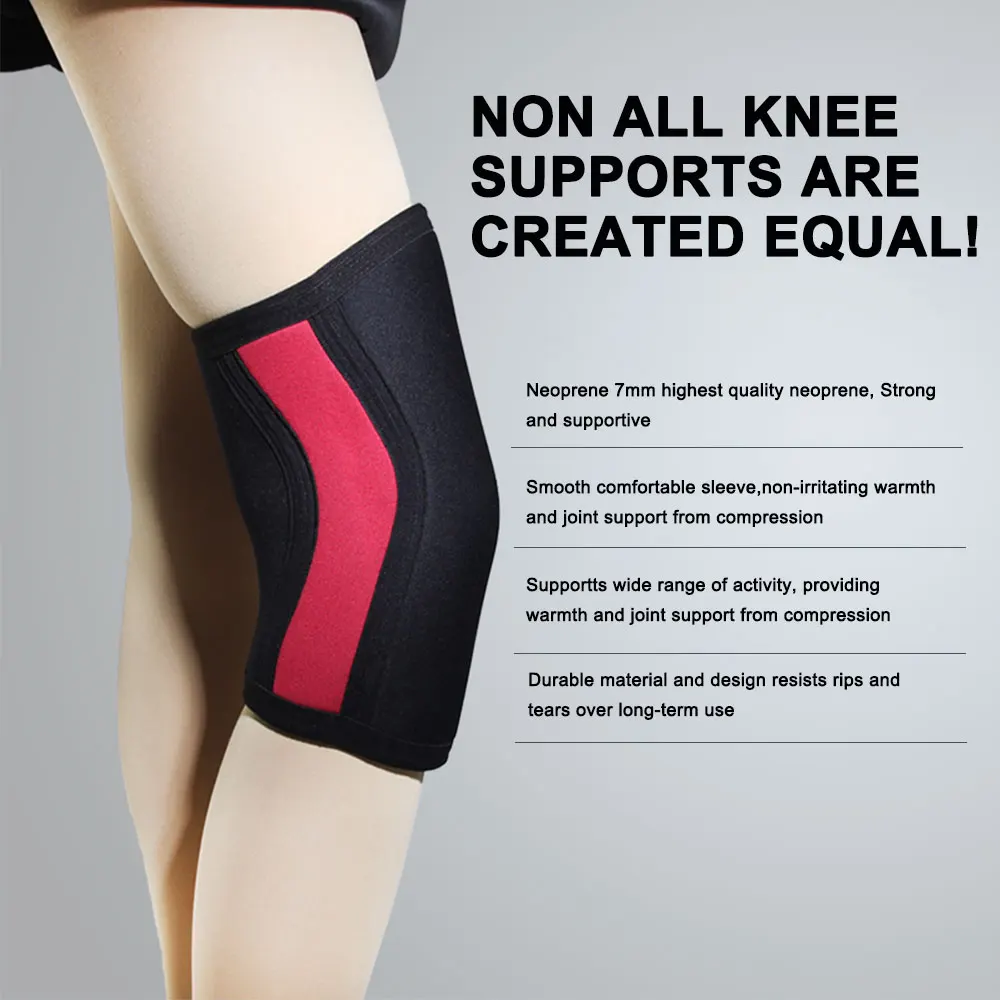 Professional Squat compression sleeve 7mm neoprene knee support weight lifting kneepads  powerlifting knee protectors