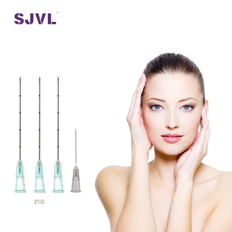 
21G 50MM Sterilized HA Injection Disposable Micro Cannula 21G for Derma Filler 