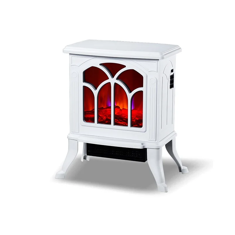 750w 1500w 17.5inch FreeStanding Fire PTC Ceramic Fan Heater Infrared LED Electric Fireplace Stove Heater With