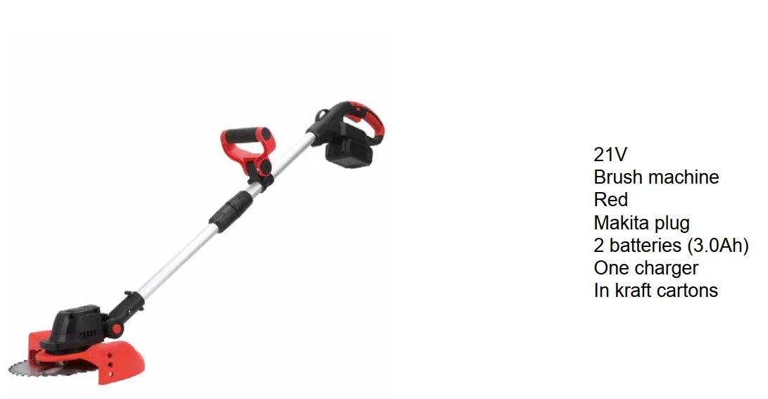 Weed Wacker Cordless Brush Cutter with Blades Battery Brush Cutter Electric Weed Wacker Battery Powered by 2Pcs Batteries