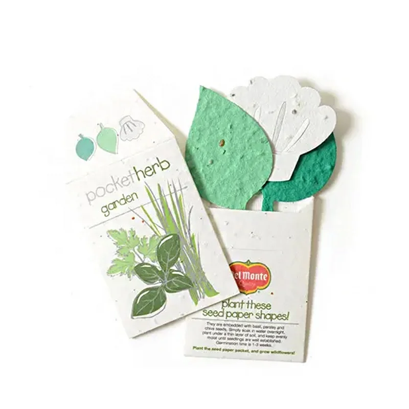 Рекламная бумага для семян на заказ, Экологически чистая бумага размером с логотип