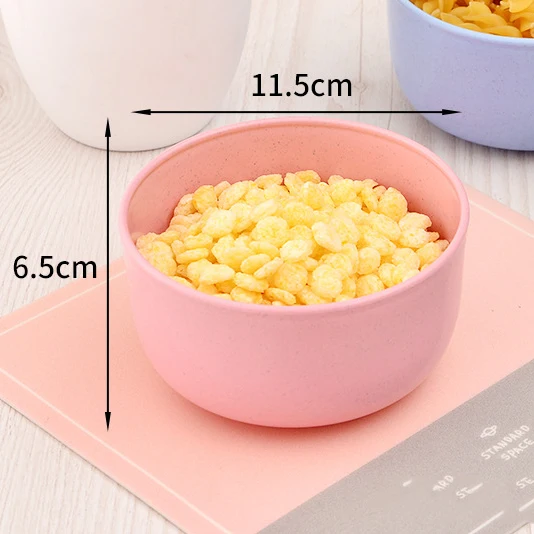 Small Fiber Dinner Cereal Soup Set Kid Nordic Salad Rice Noodle Large Ramen Wheat Straw Mixing Bowl