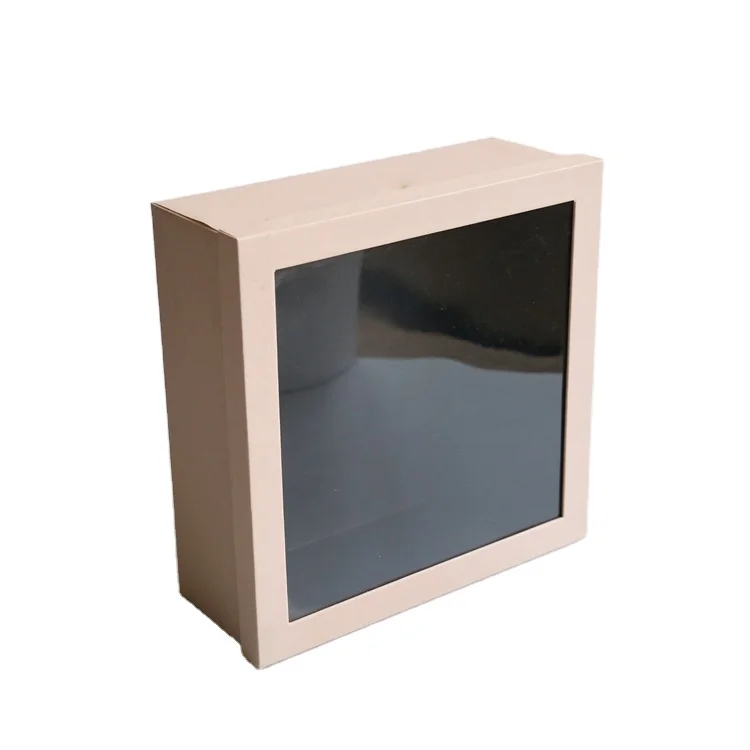 
Customized gift box cake packaging box with clear PVC window 