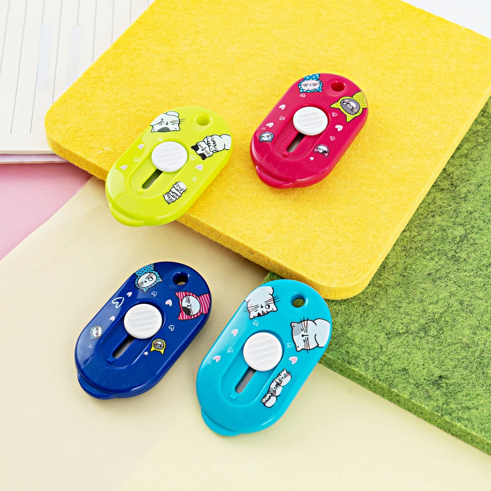 School Student Portable Retractable Paper Cutter DIY Mini Gift Craft Knife