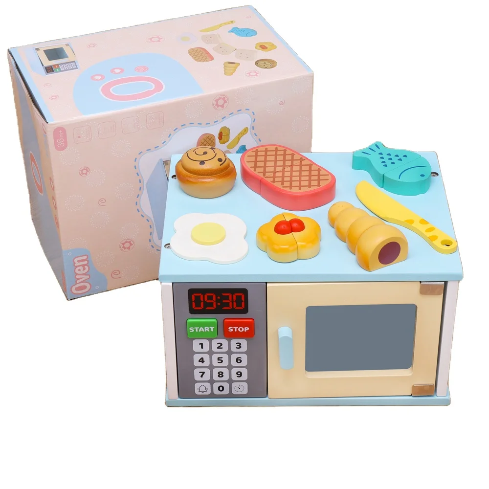 Mixer Bread Maker Wooden Kitchen Toys Kids Educational Game Toy For Girl Children