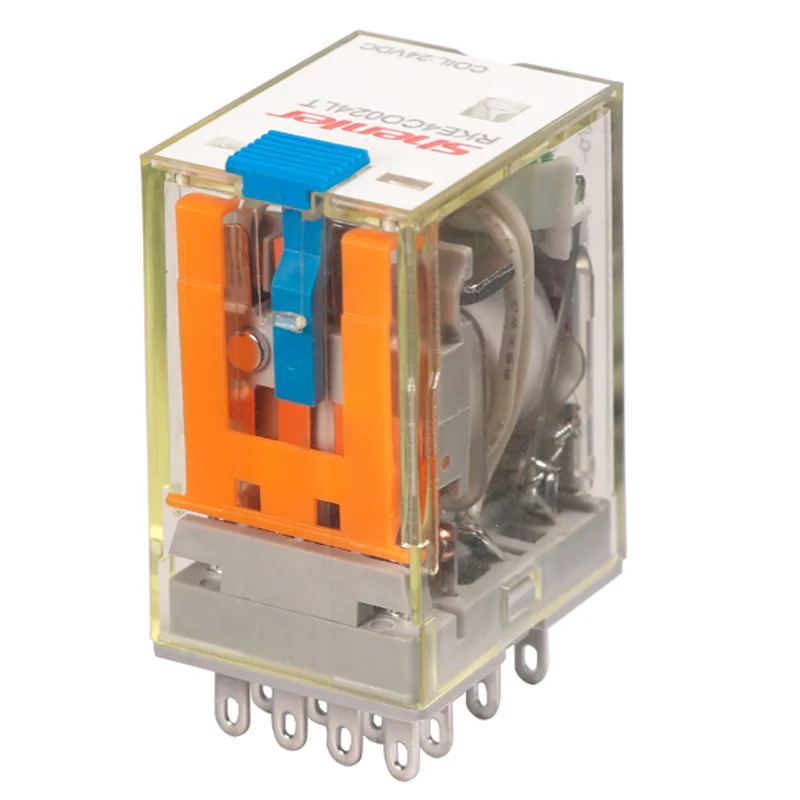 Shenler RKE4CO024LT miniature general power relay 4 pole 5A 24VDC LED test button solid state24vdc relay