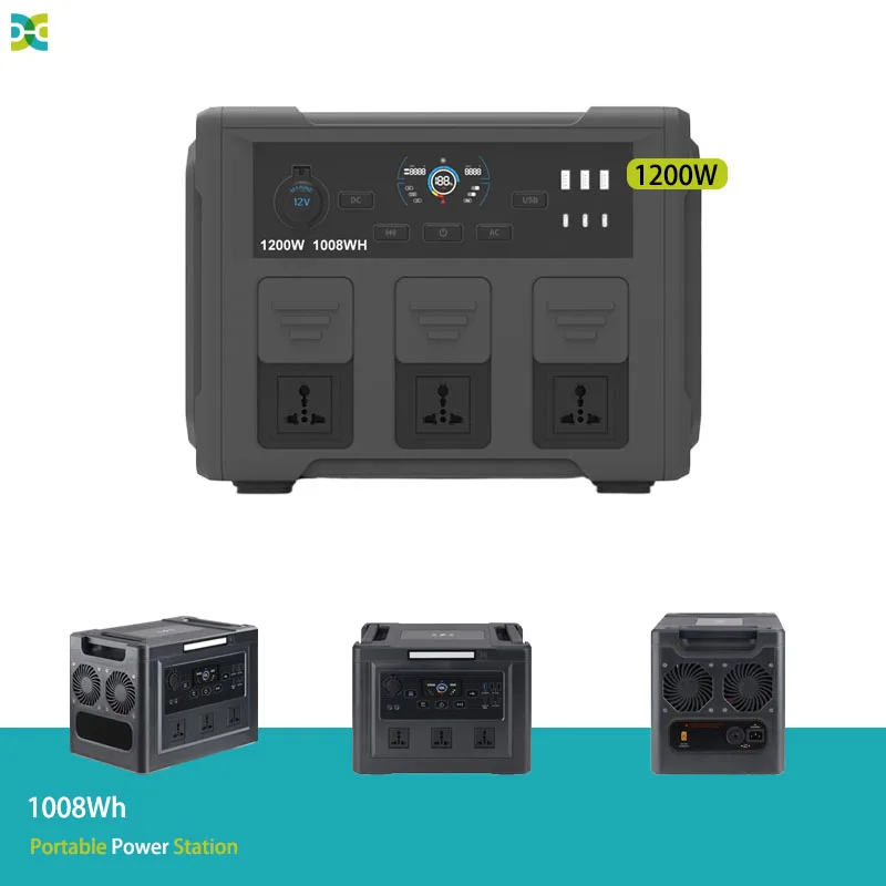 Uk Plug Solar Outdoor Power Supply Charging 1000 Watt Portable Power Station For Hiking