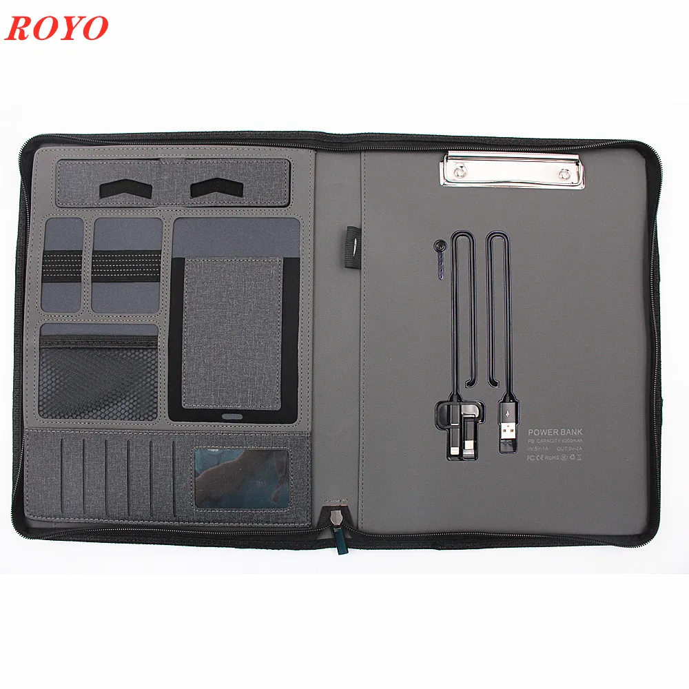 Multifunction Notebook LED Light Power Bank Wireless Charging Notebook With 8/16/32GB U Disk