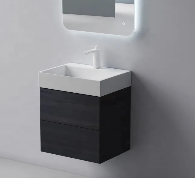 
Hangzhou Factory High Quality Small Wall-mounted Modern Bathroom Vanity with 2-Drawer 