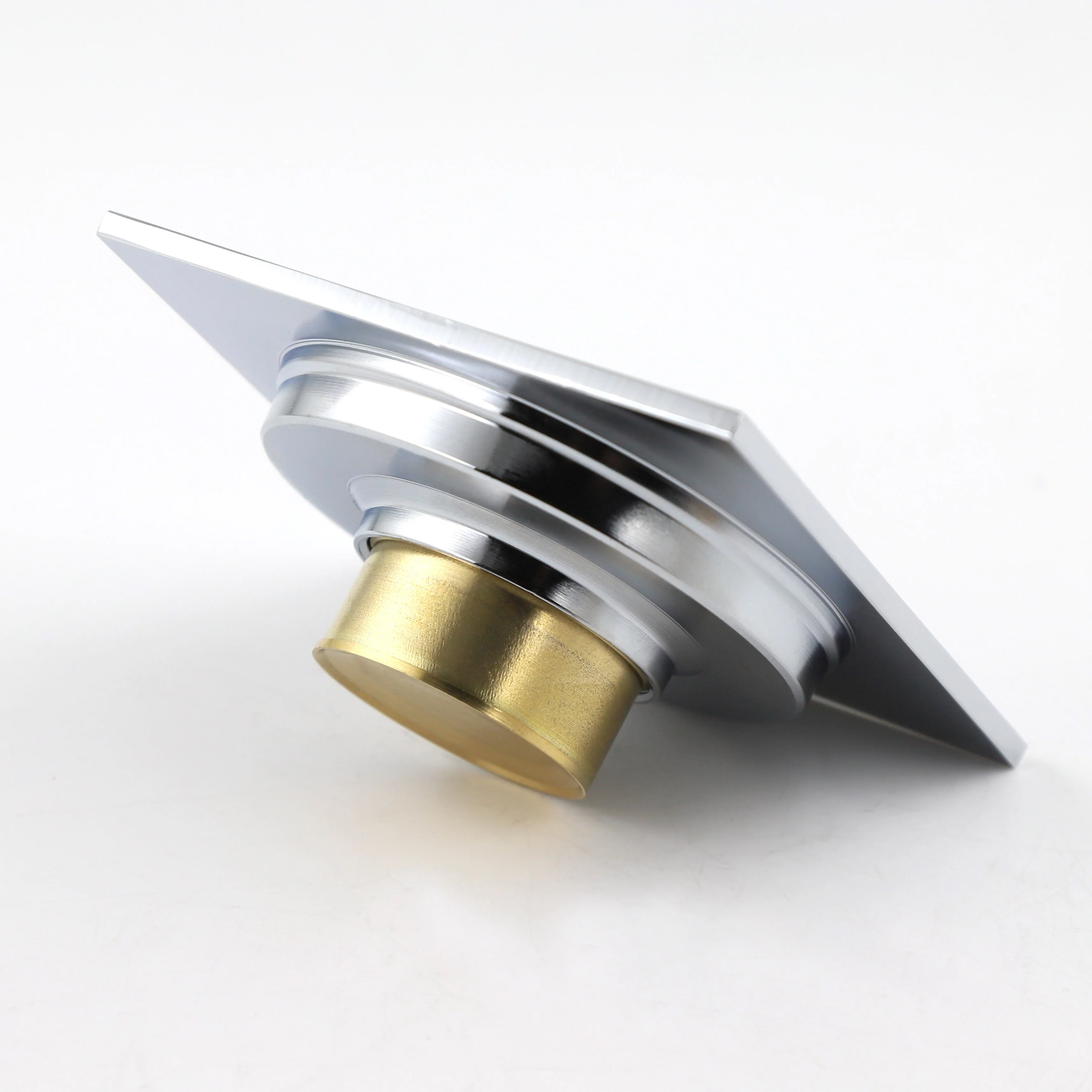 HIGH QUALITY FACTORY OEM Chrome plate square shower floor waste drain bathroom BRASS floor drain