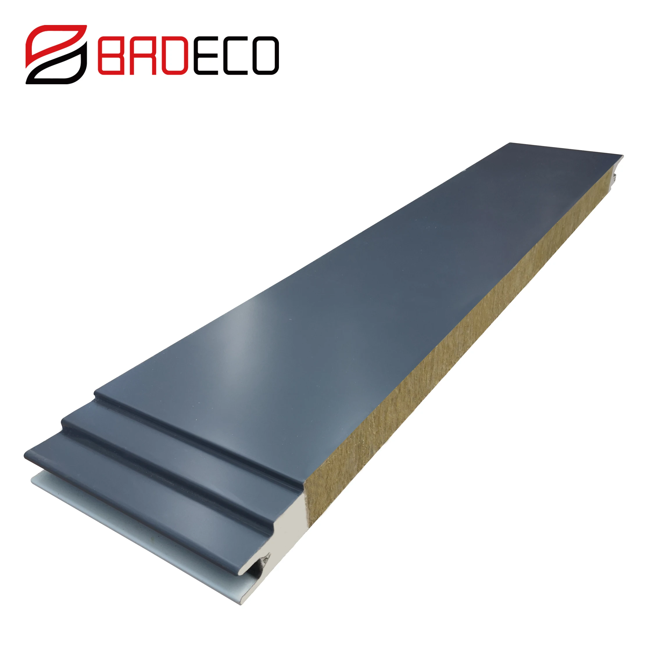 Warehouse Fireproof 100mm Rock Wool Sandwich Wall Panel