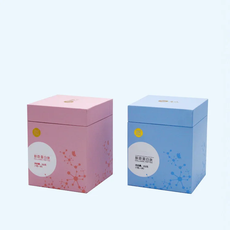 Custom empty square paper box Packaging Lid and Base box Rigid Cardboard food Heaven and Earth Cover Paper gift Box