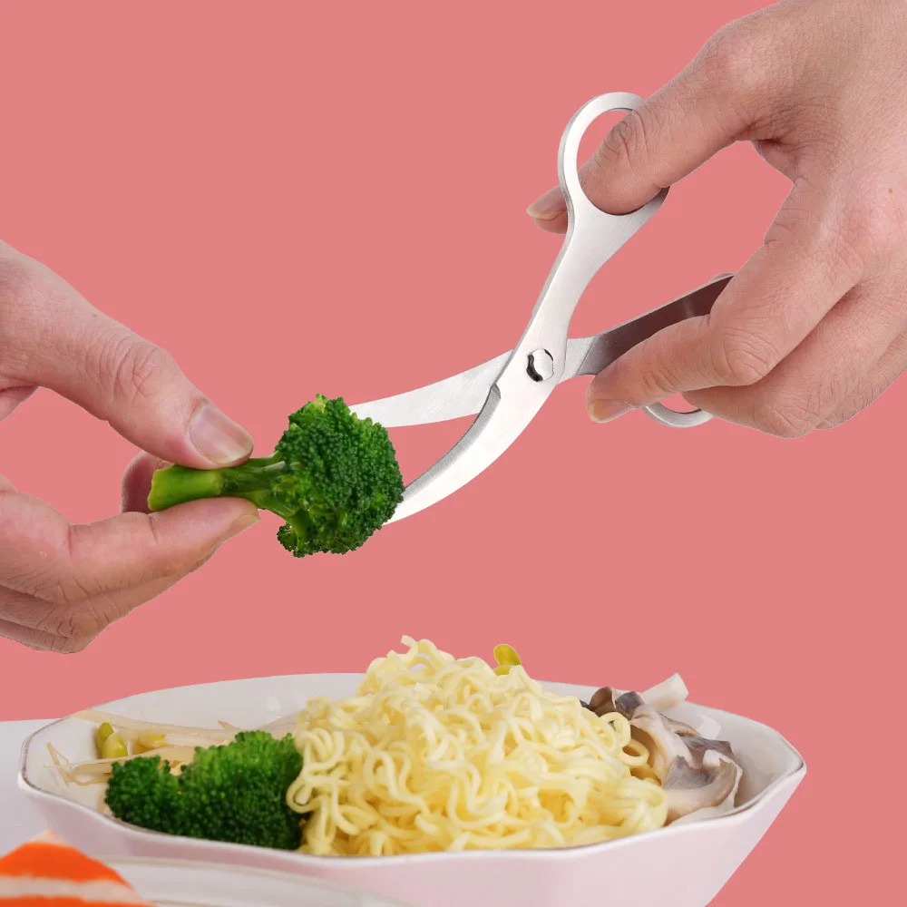 Stainless Steel Baby Safety Complementary Food Scissors  Dishwasher Safe Baby Food Shears for Cutting Tiny Bites