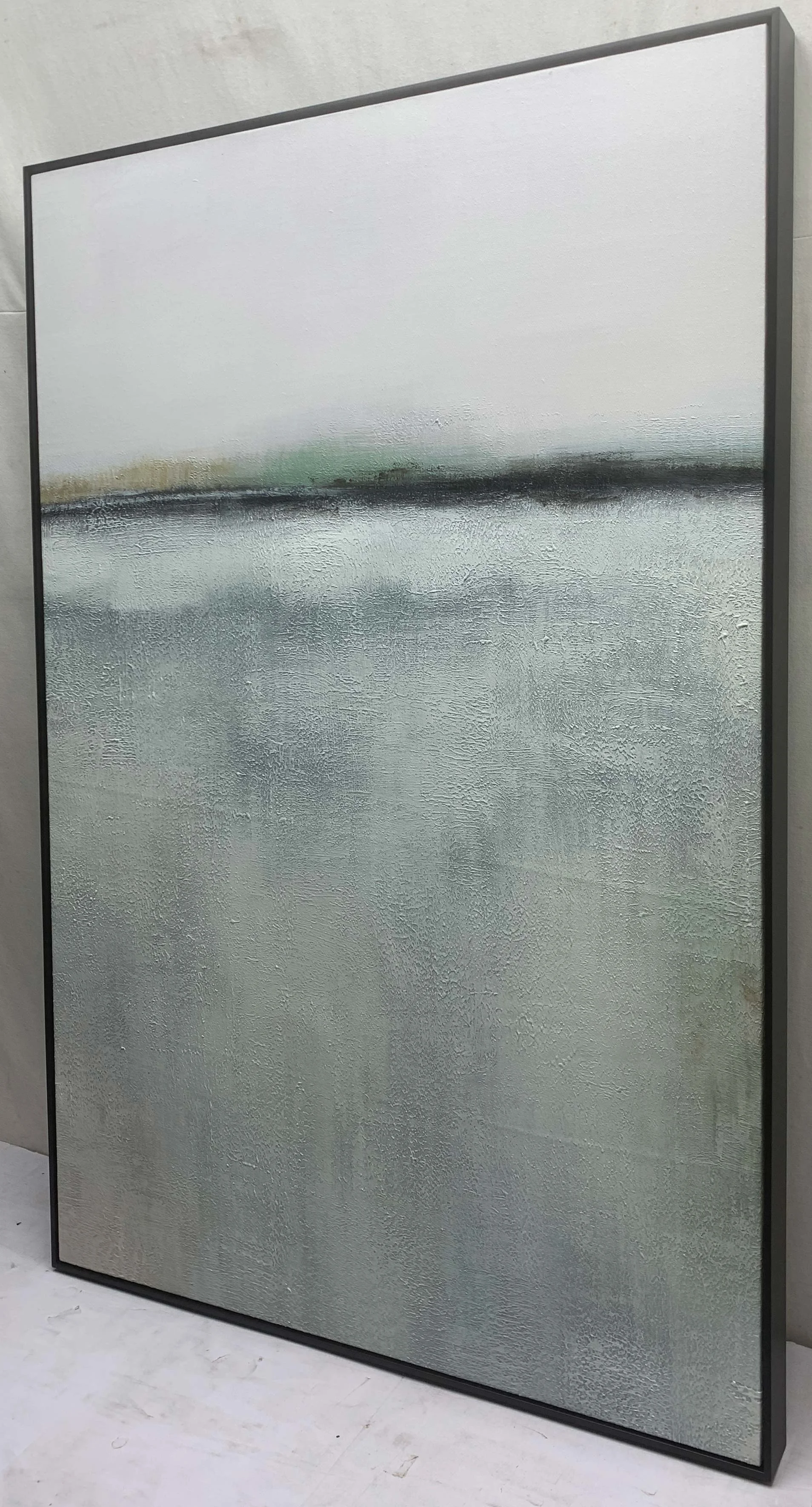 JZ Large Abstract Thick Texture Seascape Artwork Framed Handpainted 3D Canvas Wall Art Home Decor pop oil painting