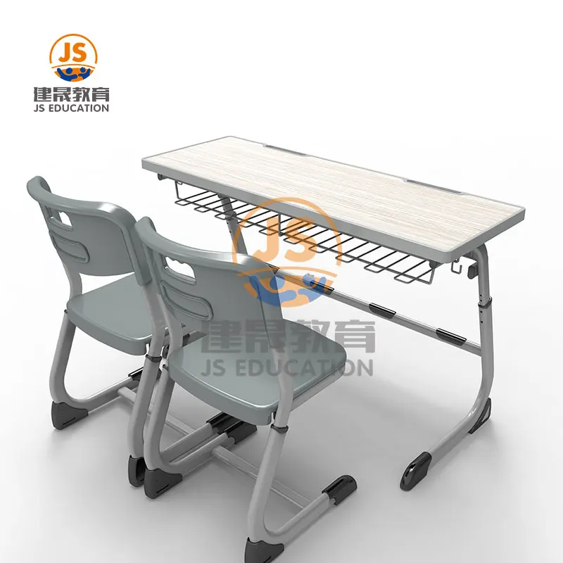 Knowck down cheap School Furniture Wooden School Desk And Chair Set