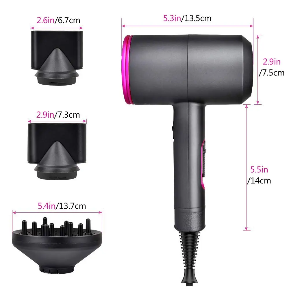 2024 Hair Dryer Professional Salon Hairdryer Negative Ion One Step Brush Straightener Blow Dryer