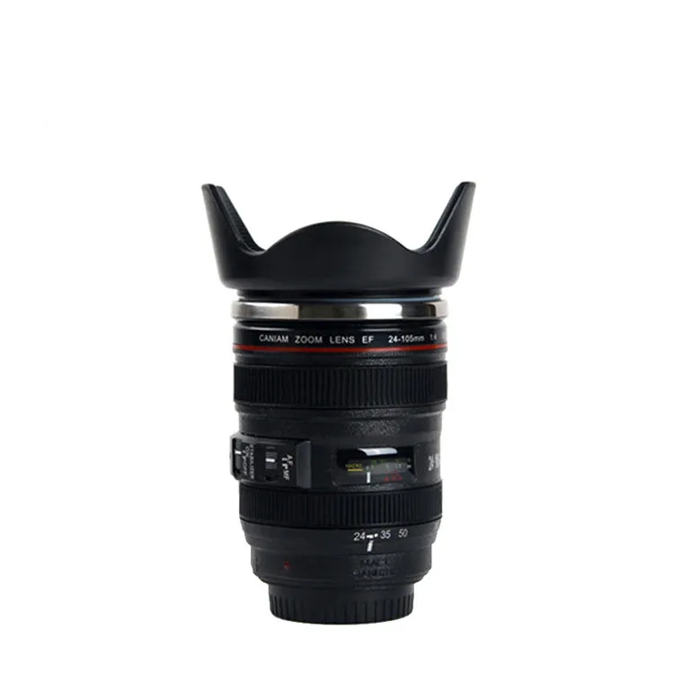 Cheap 400ml portable stainless steel insulated thermos car tumbler cup double wall vacuum travel cameral lens coffee mug cup