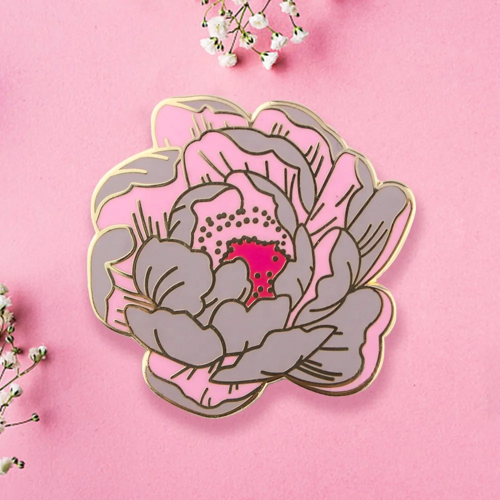 Manufacturer professional custom wholesale clothing bag flower sport rainbow cartoon button hard soft enamel lapel badge pin