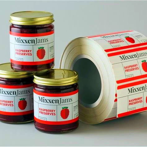 Custom Waterproof Mineral food label plastic water Bottles Labels glass jar label wine bottle