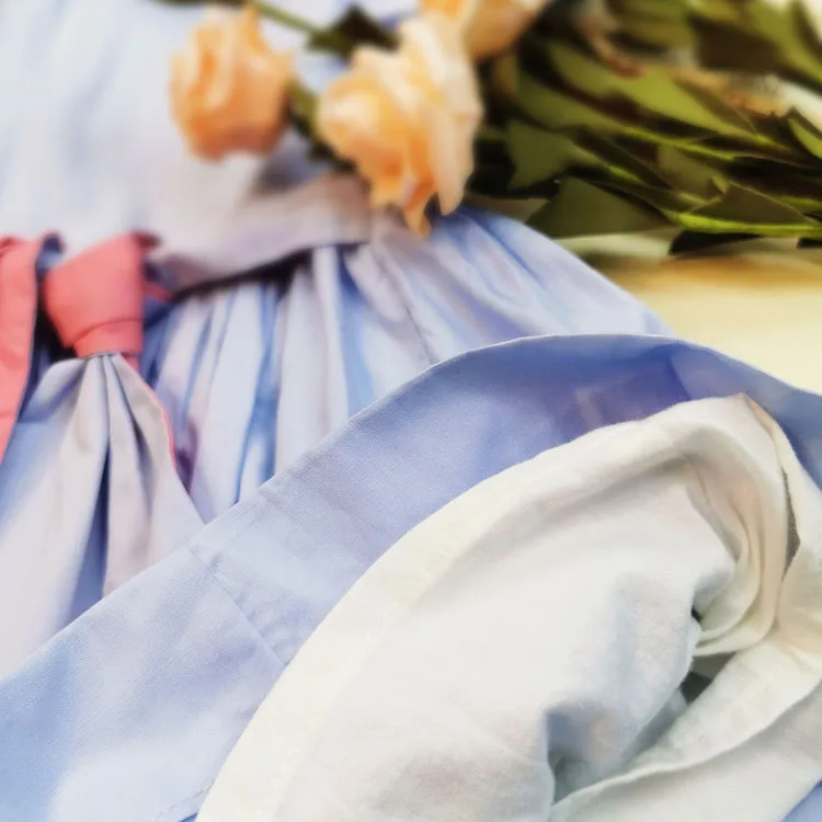 Custom High Quality Handmade Smocked Kids Clothes Ruffle Sleeves Smock Dress For Baby Girl
