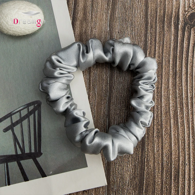 High quality Shiny Silk Scrunchies Luxury silk scrunchies hand tied hair