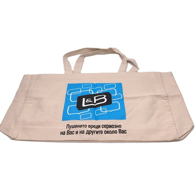 online shop low MOQ fashion Literary Sturdy Promotional  organic customizable white canvas tote bag