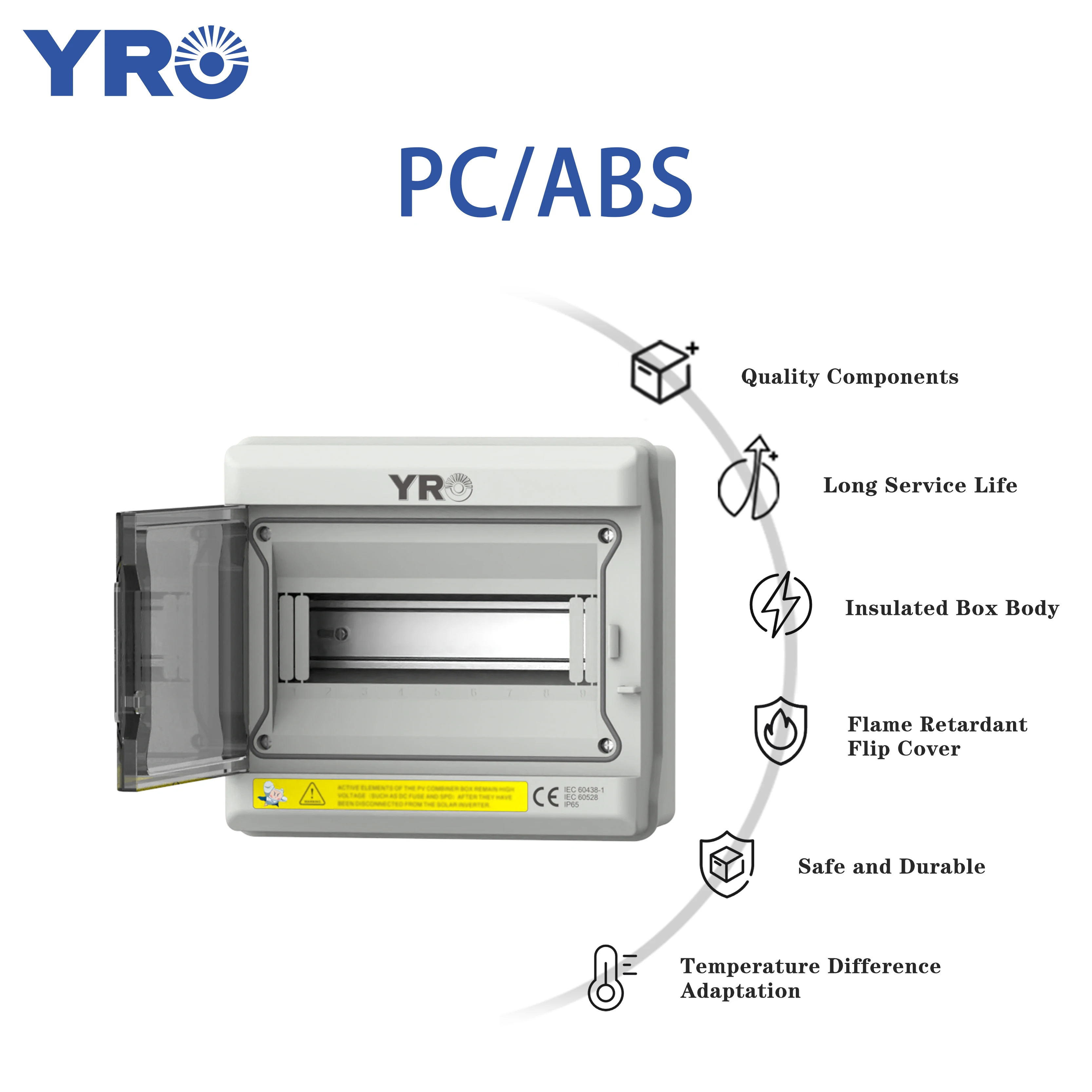 YRO HA 9 Way Outdoor Plastic Enclosure IP65 Waterproof Dustproof Junction Box