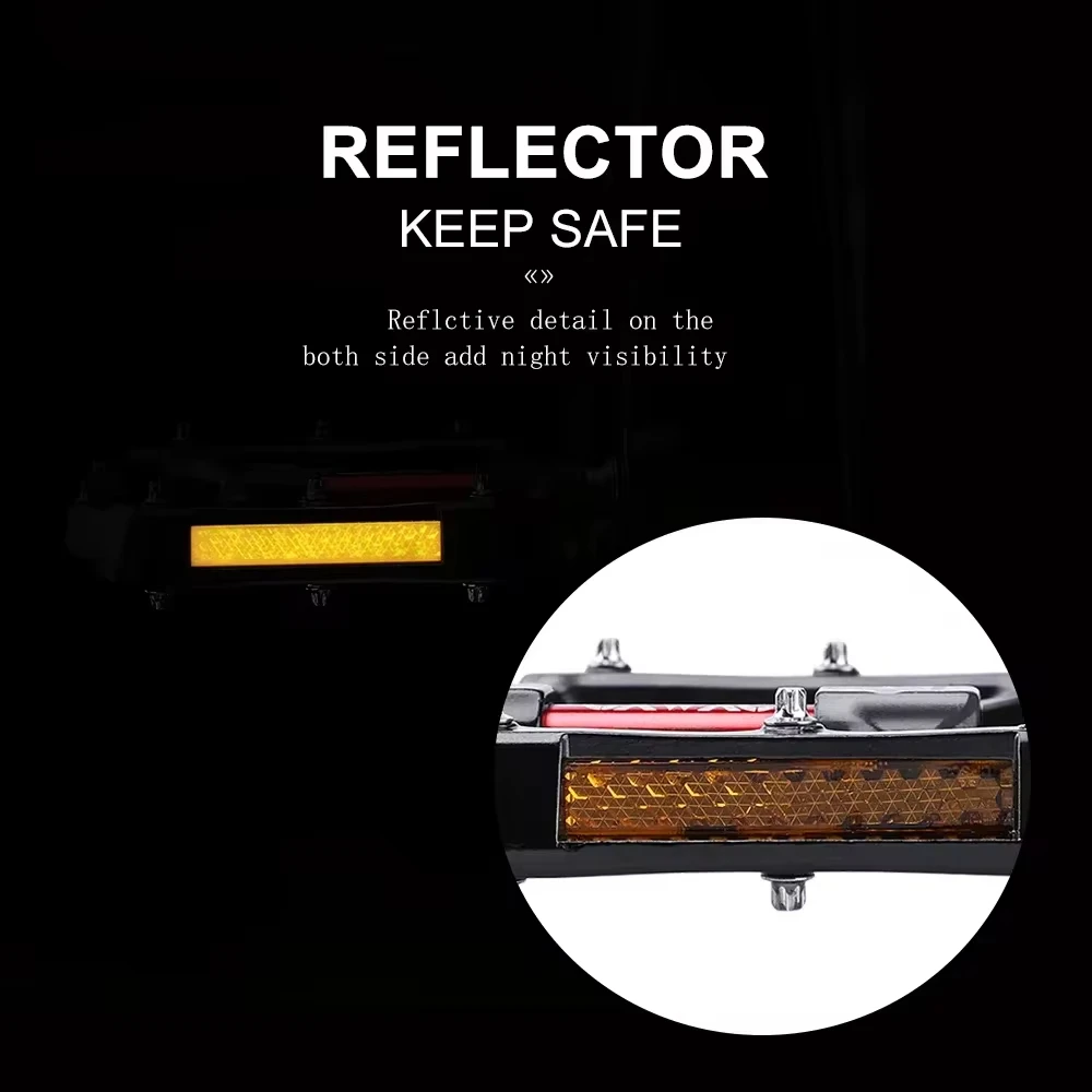 Flat Platform Bicycle Pedals Aluminum Pedal For MTB Mountain  Bikes Parts Sealed Bearing All-round Bike Pedals