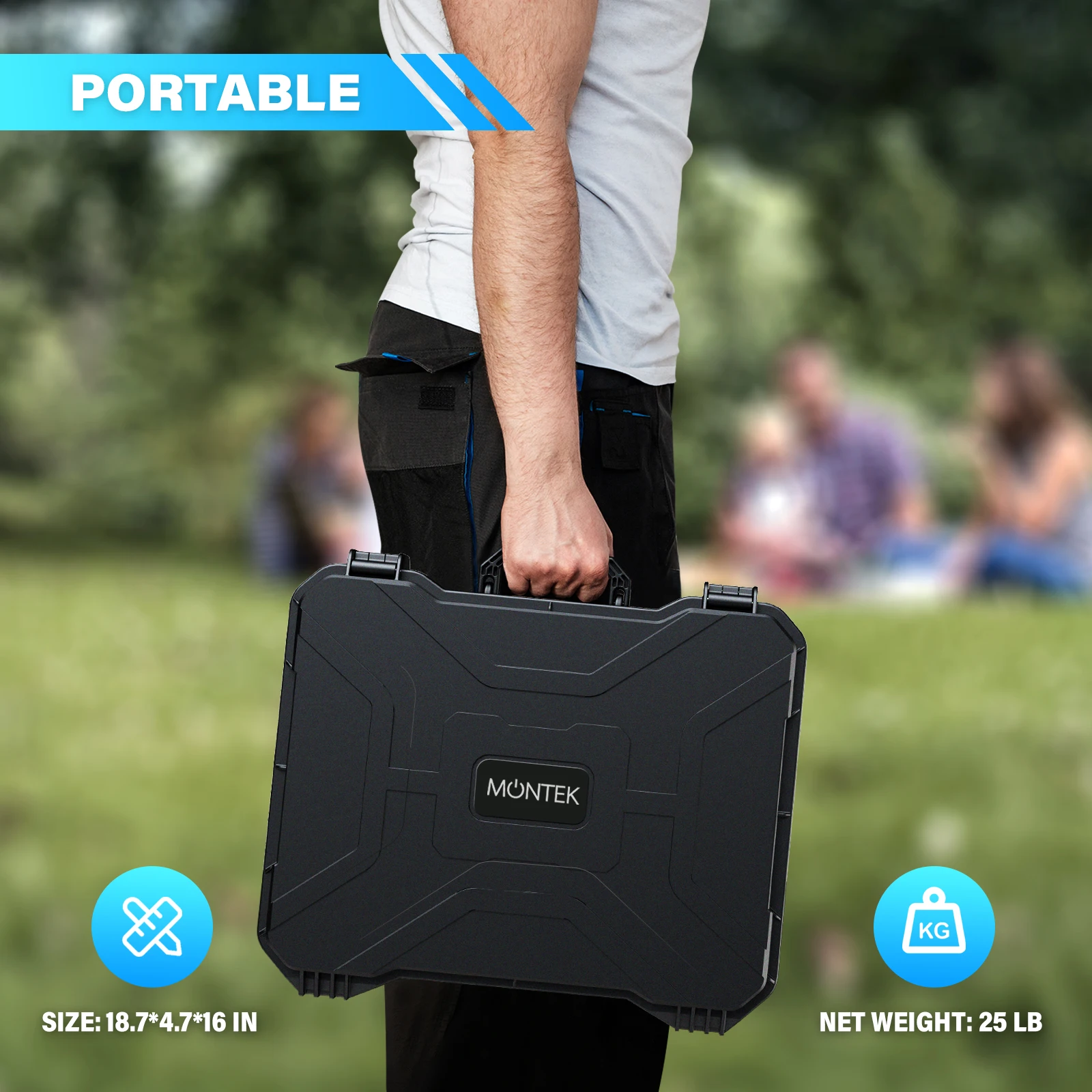 MONTEK 1000W Power Solar Generator Camping Emergency Home Backup Battery Solar Power Station