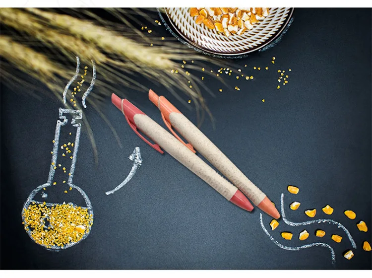Eco Friendly Pens Full Pen Body Wheat Straw Pen Eco Friendly Products for Promotional Gift Use