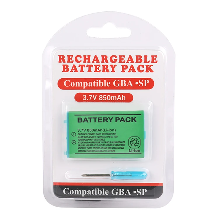 Zhaolead AGS-003 850 мА/ч, 3,7 в литий-ионная аккумуляторная батарея для Nintendo Gameboy SP GBA SP игровой набор перезаряжаемых аккумуляторов