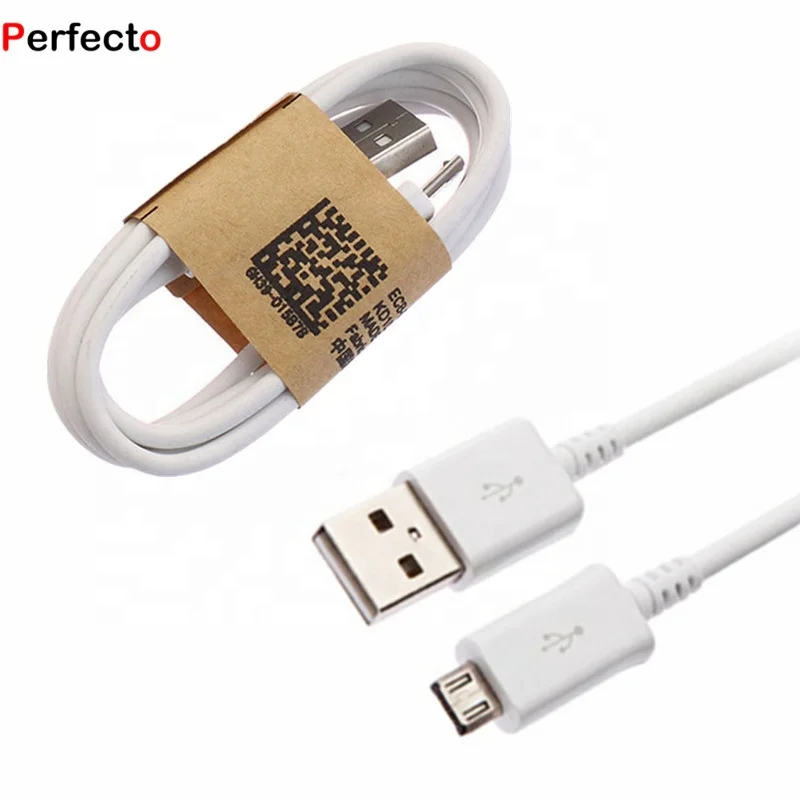 Заводской Оригинальный высококачественный 2А микро USB кабель для передачи данных samsung черный/белый