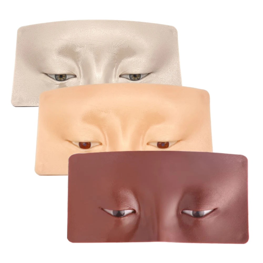 Reusable Cosmetic Black/Dusty Pink/White Face Makeup Practice Board 3D Realistic