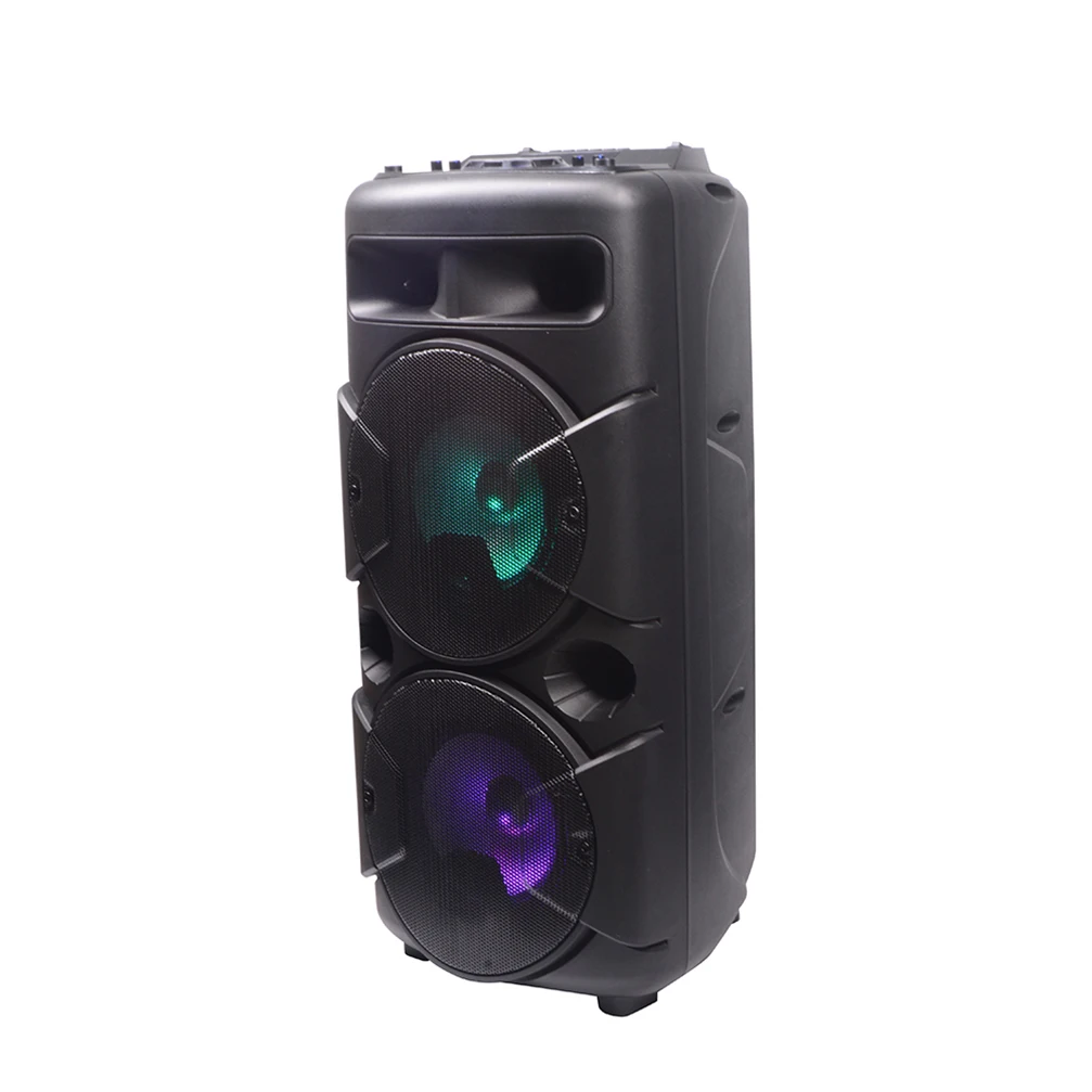 T 2023 Popular Double 6.5 Inch Sound Box Speaker Wireless Bluetooth Karaoke Light Outdoor Party Speaker