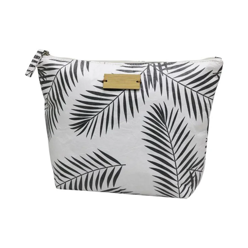 Eco Friendly Tyvek Paper Custom Printed Cosmetics Bag Women Waterproof Makeup Bags Private Label