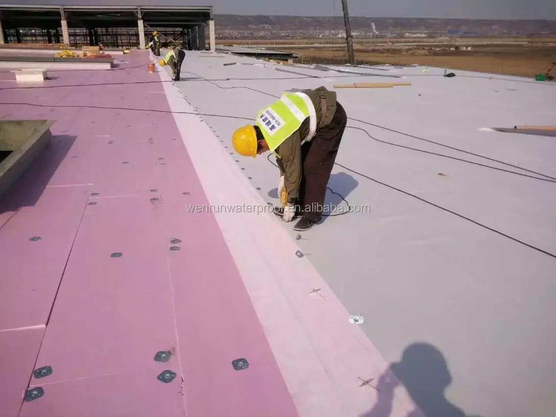 60Mil White Plastic Fabric Material PVC Sheet Film Membrane for Roof Waterproofing