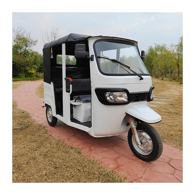 3 Wheel Electric Tricycle Taxi Bike 1000W 60/72V 1800w 3 Seat Enclosed Electric Passenger Tricycle