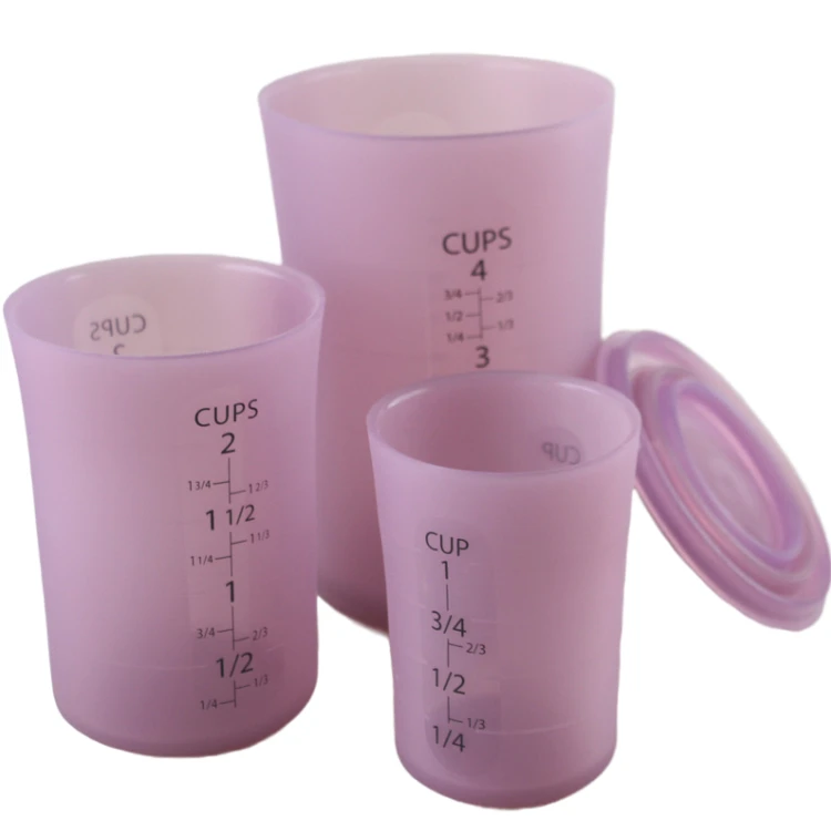 4 cup silicone measuring cup reusable with scale heat resistant kitchen baking measuring silicone cup for kitchen bakeware
