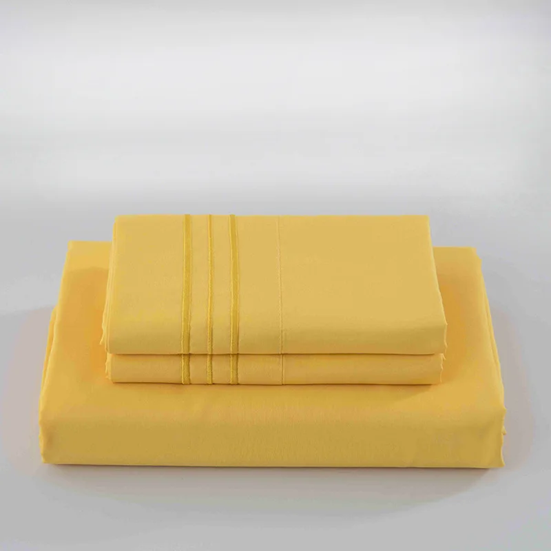 Hotel бытовая Горячая продажа дешевый трехколесный велосипед 100% из микрофибры мягкий 4 шт. набор постельного белья наволочки Простыня микрофибра подшивок