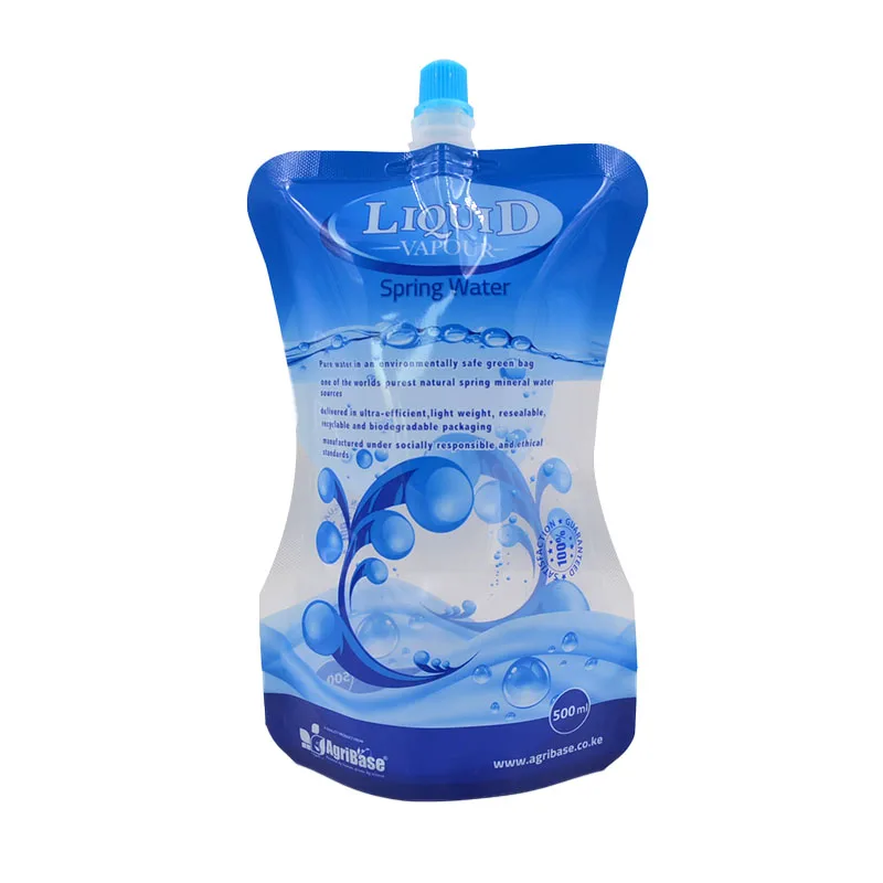 Plastic Fruits Juice Bag Packaging Aluminum Foil Spout Pouch Straw Juice Pouch Bag spout stand up pouches bag for food packaging