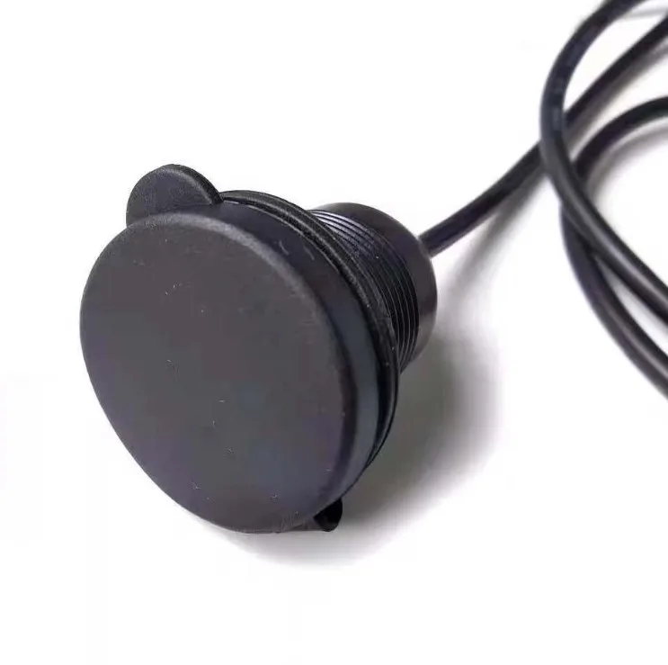 Shenzhen Manoson Black Waterproof Round Panel Mount CAT5E RJ45 Male To Female Ethernet Extension Network Cable