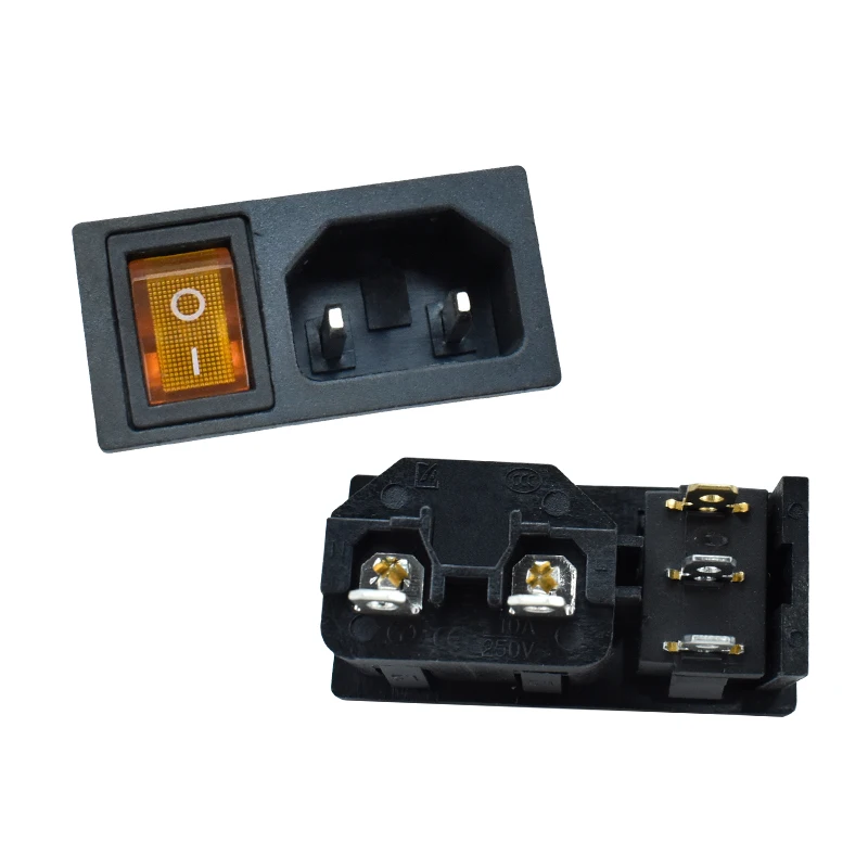 Two-In-One AC Power Switch Socket 2 3 4 5 6 Pin LZ-14, LH-14, DB-14