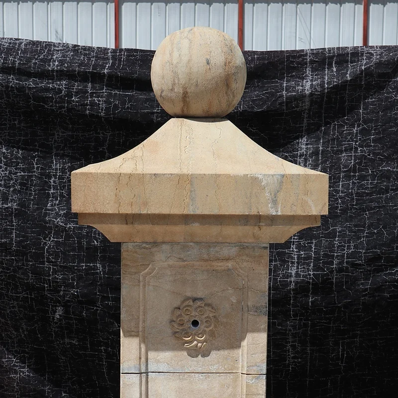 High concentration high quality Antique French Marble hand carved stone garden fountain