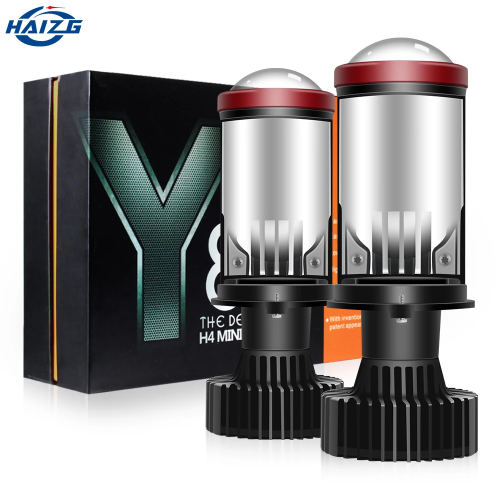 HAIZG Y6D Y7 Y8 Automobiles Bulb H4 LED Projector Lens 10000LM Super Bright Conversion Kit High Low Beam Lamp LED Car Headlight